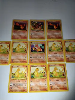 Pokemon TCG 1999 Dark Charmander, Dark Charmeleon 11-Card Lot Base [Used/Played] - Image 3