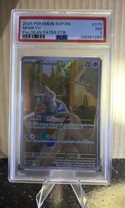 Pokemon TCG Mimikyu Scarlet & Violet Promo Card 075/Promo PSA 7 - Image 1