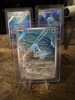 Pokemon Squirtle Wartortle Blastoise EX Holo Card Lot 3 Cards 2023 Set - Image 2