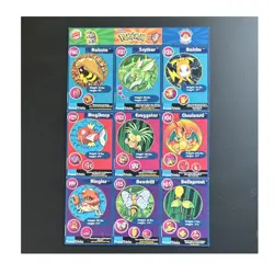 Burger King Pokemon Uncut Promo Card Sheets 1999 Set - 1 Sheets, 9 Cards - Image 1