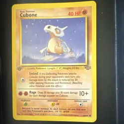 Pokemon TCG Cubone 50/64 1st Edition WOTC Jungle Regular Basic Vintage Card 1999 - Image 1