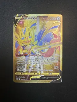 Zacian V 211/202 Secret Rare Sword & Shield Base Set Pokemon Card - Image 1