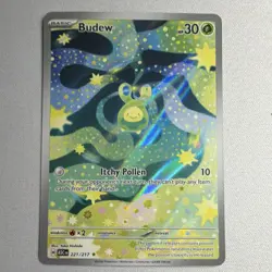 The Pokemon Company Budew 221/217 Illustration Rare Full Art Holo ASC Card Eng - Image 1