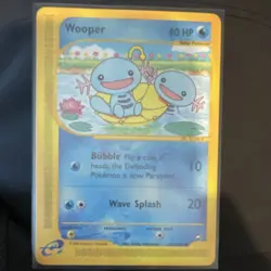 Pokemon TCG Aquapolis Wooper Card Regular, Common, 117/147 Series - Image 1