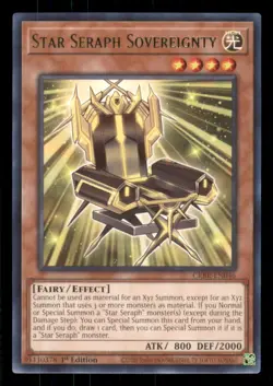 Yugioh Star Seraph Sovereignty #CRBR-EN046 Crossover Breakers Rare NM - Image 1
