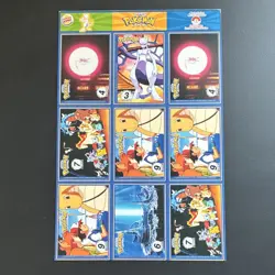 Burger King Pokemon: The First Movie Uncut Card Sheets 1999 - 18 Cards - Image 2
