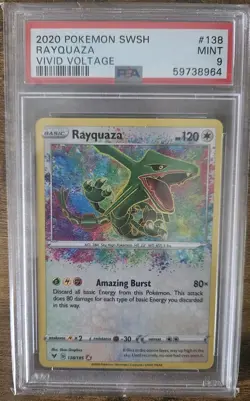Pokemon card Rayquaza 138/185 Vivid Voltage English MINT PSA 9 - Image 1