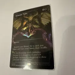MTG: Demonic Tutor (Borderless) Commander Masters Foil - Tutor Staple - - Image 2