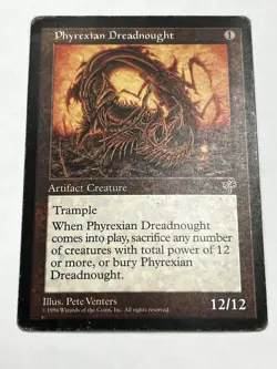 *Phyrexian Dreadnought* Mirage MTG: Magic the Gathering, Moderate Play (MP) - Image 1