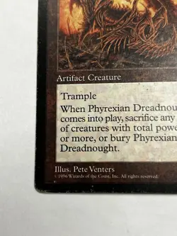 *Phyrexian Dreadnought* Mirage MTG: Magic the Gathering, Moderate Play (MP) - Image 5