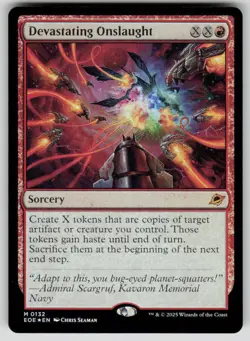 Devastating Onslaught Foil Mythic Edge of Eternities 132 MTG Near Mint 2025 - Image 1