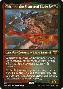 Chishiro, the Shattered Blade Thick Stock Kamigawa Neon Dynasty 77 Foil - Image 1