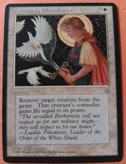 MTG - Magic: The Gathering - Swords to Plowshares - Ice Age - Vintage 1995 - LP - Image 1