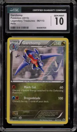 Pokemon Garchomp Legendary Treasures Holo Rare #96 CGC 10 Gem Mint - Image 1