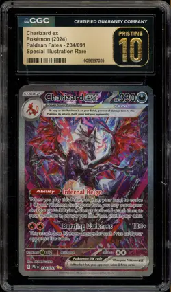 Pokemon Charizard ex Paldean Fates SIR #234 CGC 10 Pristine - Image 1