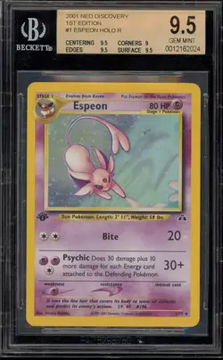 Pokemon Espeon Neo Discovery 1st Edition Holo Rare #1 BGS 9.5 - Image 1