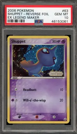 Pokemon Shuppet EX Legend Maker Reverse Holo #63 PSA 10 Gem Mint - Image 1