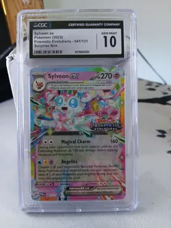 Sylveon ex Prismatic Evolutions Stamped Promo Holo 041/131 CGC 10 Pokemon TCG - Image 1
