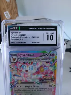 Sylveon ex Prismatic Evolutions Stamped Promo Holo 041/131 CGC 10 Pokemon TCG - Image 4