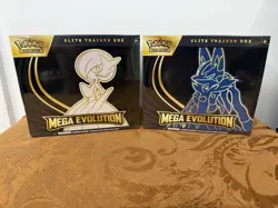 (2) ETB’s! Pokemon Gardevoir & Lucari Mega Evolution 2025 Lucario Factory Sealed - Image 1