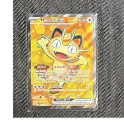 Pokemon Meowth EX 107/088 Full Art Holo 170 HP Cat Pokemon Card (English) - Image 1