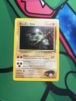 Pokemon Tcg Brock’s Onix Rare 21/132 - Gym Heroes - LP Condition - Unlimited - Image 1