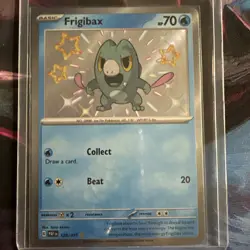 Pokemon TCG Frigibax Scarlet & Violet Paldean Fates Holo Shiny Rare - Image 1