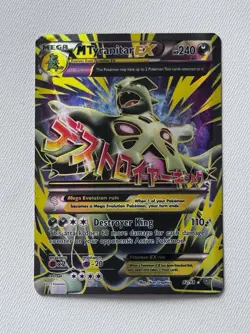 DAMAGED Pokemon Mega Tyranitar EX 92/98 XY ancient origins - Image 1