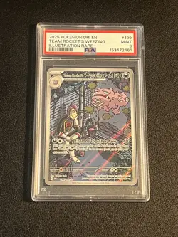 2025 POKEMON DRI EN-DESTINED RIVALS #199 TEAM ROCKET'S WEEZING PSA 9 - Image 1