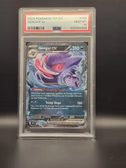 2024 POKEMON TEMPORAL FORCES EN HOLO GENGAR EX #104 PSA 10 GEM MT - Image 1