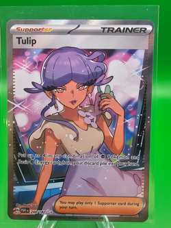 Pokemon Card TCG - Tulip 244/182 Full Art Trainer Ultra Rare Paradox Rift NM - Image 1