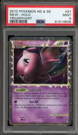 Pokemon Mew Prime Triumphant Holo Ultra Rare #97 PSA 9 Mint - Image 1
