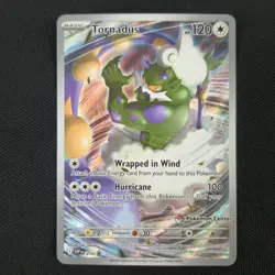 POKEMON CENTER Tornadus 210 Full Art Holo White Flare Stamped Promo Pokemon Card - Image 1