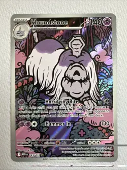 Houndstone 145/132 Illustration Rare Mega Evolution Pokemon NM - Image 1
