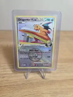 Pokemon TCG 2009 Dragonite FB 56/147 Supreme Victors Crosshatch Reverse Holo MP - Image 1