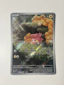 Pokemon TCG Pawmi 226/091 SV Paldean Fates Illustration Rare Holo 60 HP Eng - Image 1