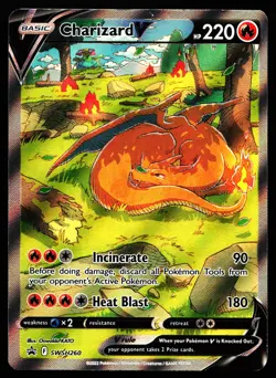 CHARIZARD V SWSH260 HOLO PROMO SWORD & SHIELD PROMO POKEMON MP - Image 1