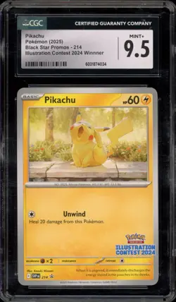 Pokemon Pikachu 2024 Illustration Contest Promo SVP EN 124 CGC 9.5 - Image 1
