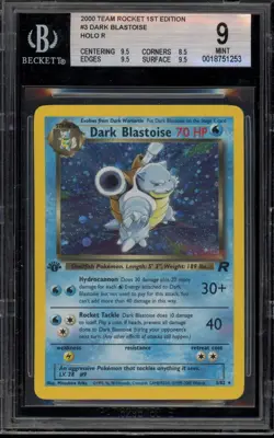 Pokemon Dark Blastoise Team Rocket 1st Edition Holo Rare #3 BGS 9 Mint - Image 1