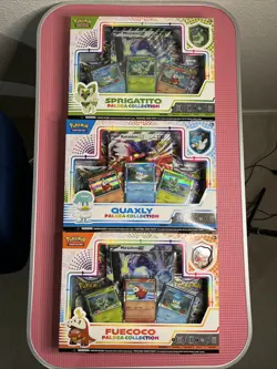 Pokemon Paldea Pin Collection Set of 3 Fuecoco, Sprigatito & Quaxly New Sealed! - Image 5