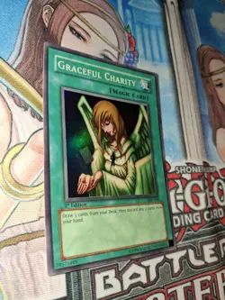 Yu-Gi-Oh 1st Edition SDP Graceful Charity Very LP - Image 1