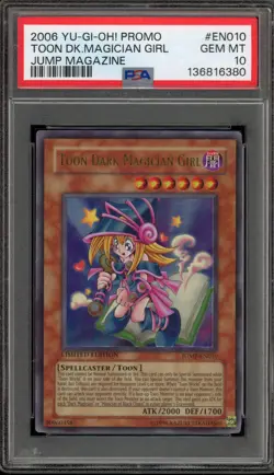 Yu-Gi-Oh! Toon Dark Magician Girl Jump Magazine Promo JUMP-EN010 PSA 10 Gem Mint - Image 1