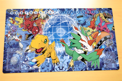 No.4028# Digimon Card Game Playmat Agumon Gabumon Omegamon Patamon Terriermon - Image 1