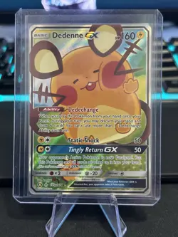 Pokemon Card - Dedenne GX 195a/214 Trainer's Toolkit Full Alt Art Promo Holo NM - Image 1