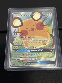 Pokemon Card - Dedenne GX 195a/214 Trainer's Toolkit Full Alt Art Promo Holo NM - Image 3