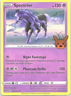 Pokemon Card Spectrier Trick Or Trade Holo Rare 081/196 Near Mint - Image 1