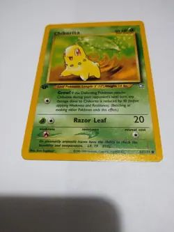 Mint Pokemon Card - Chikorita 1st Edition Neo Genesis 54/111 Common - Image 1
