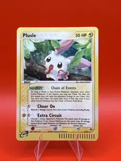 Plusle 8/97 EX Dragon e-Series Pokemon Card Holo Foil Rare NEAR MINT RARE - Image 1