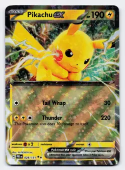 Pikachu ex [028/131] SV: Prismatic Evolutions Double Rare [Pokemon Card English] - Image 1