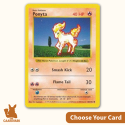 Ponyta 60/102 Shadowless Base Set Common | WOTC 1999 Vintage Pokemon Card - Image 1